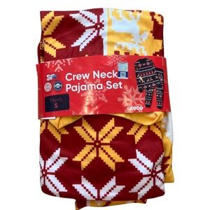 FOCO Mens Iowa State Cyclones Pajama Set Red Yellow Fair Isle Small NWT